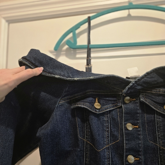 Venus NWOT Off-The-Shoulder Denim Jumpsuit - Dark Wash, Size 18 - Picture 9 of 14